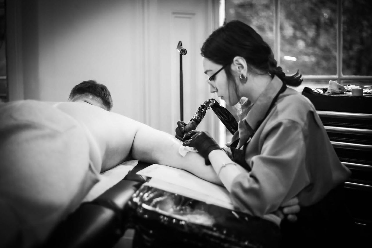 Nemore, artist/piercer at Sai Sai Ink, Camden Town